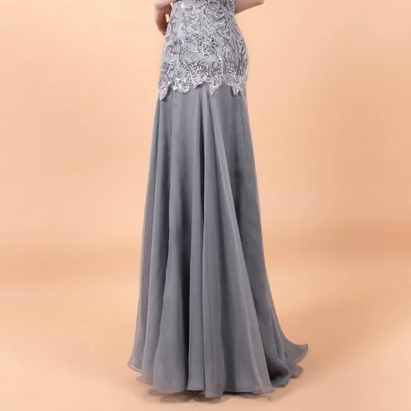 NEW OFF SHOULDER SLEEVELESS A-LINE STRAPLESS EMBROIDERED SEQUINS DRESS GL1147